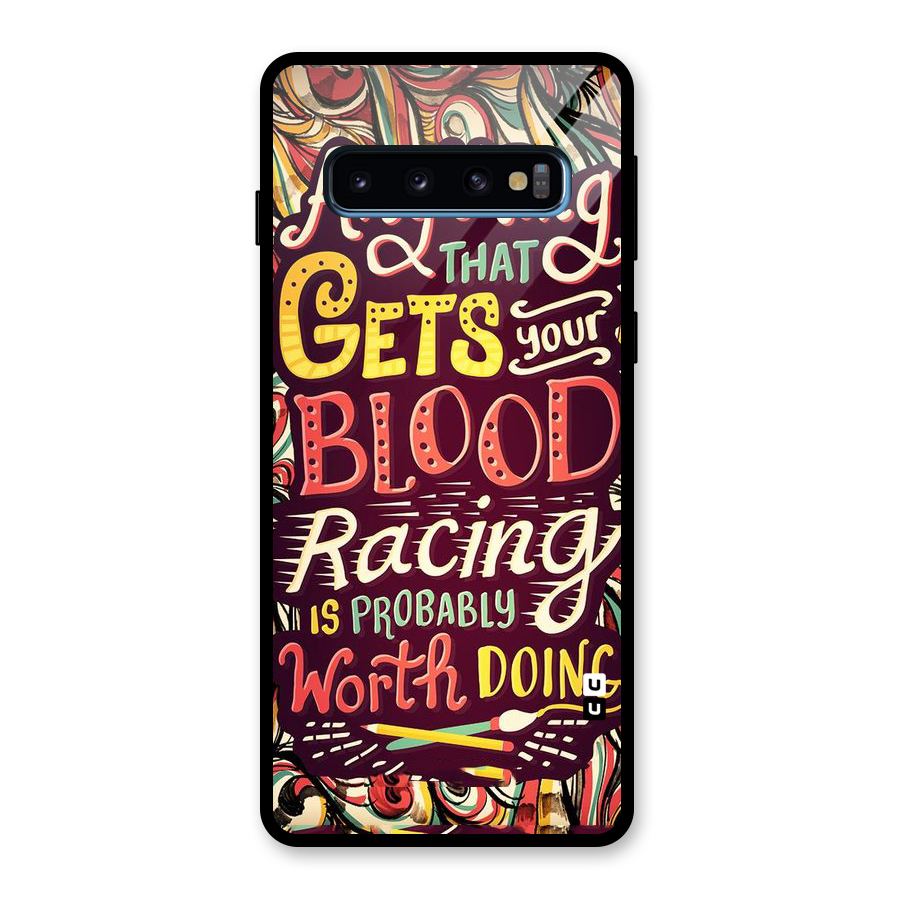 Blood Racing Glass Back Case for Galaxy S10
