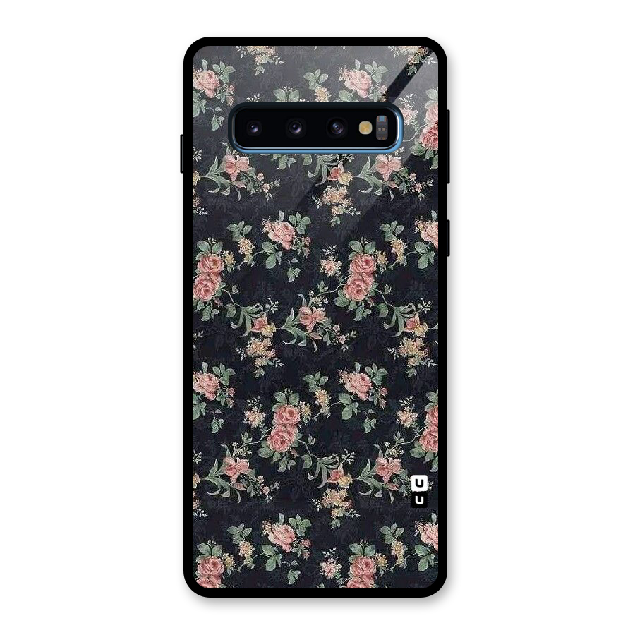 Bloom Black Glass Back Case for Galaxy S10