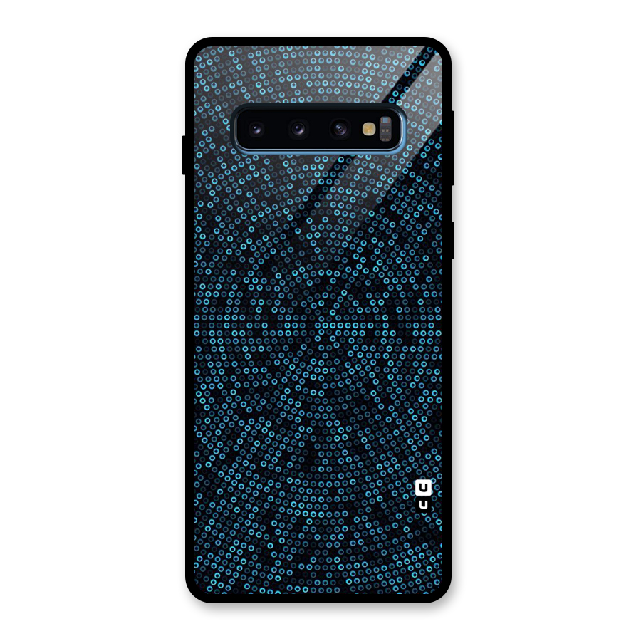 Blue Disco Lights Glass Back Case for Galaxy S10