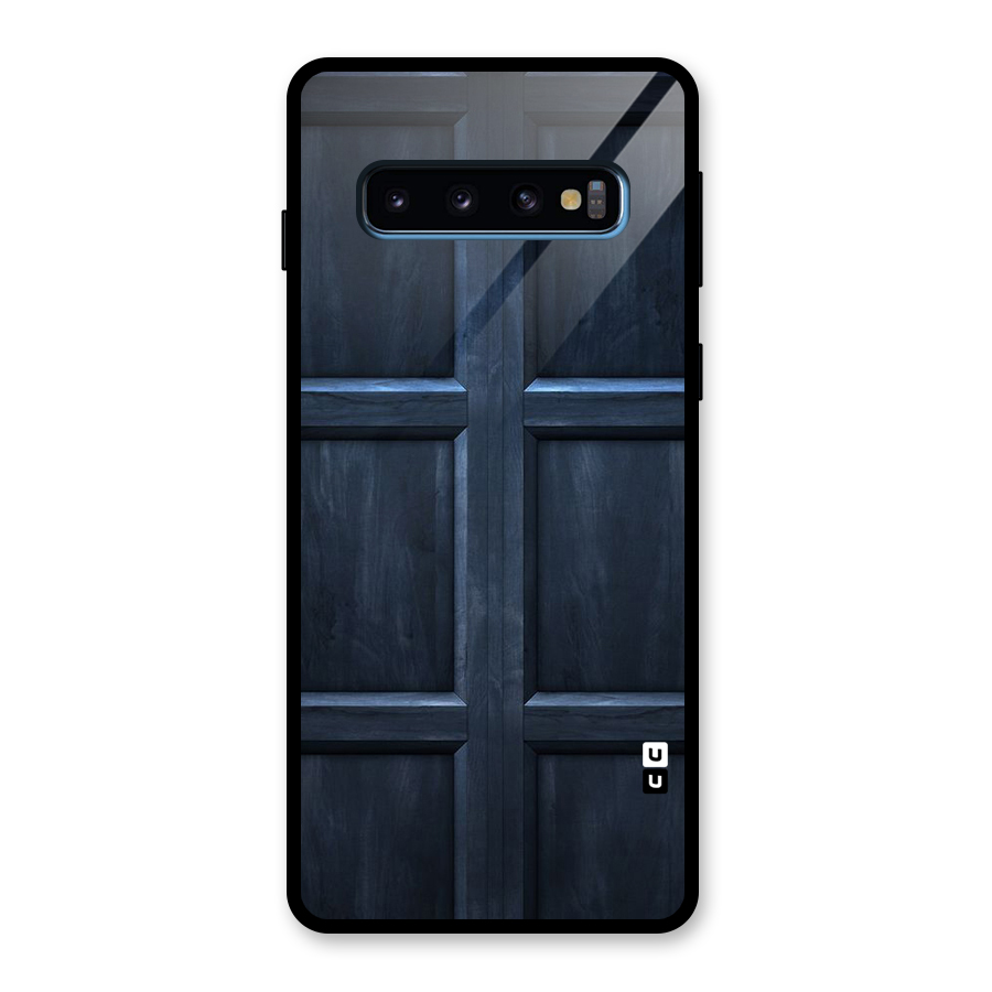 Blue Door Design Glass Back Case for Galaxy S10