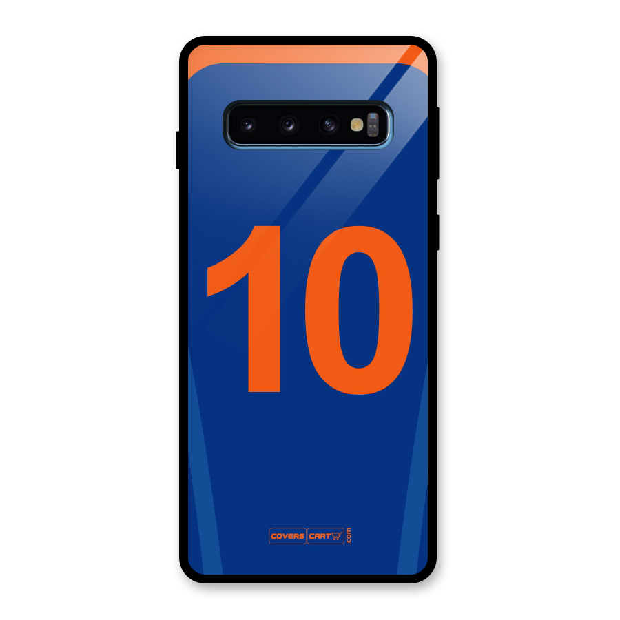 Blue Jersey Glass Back Case for Galaxy S10