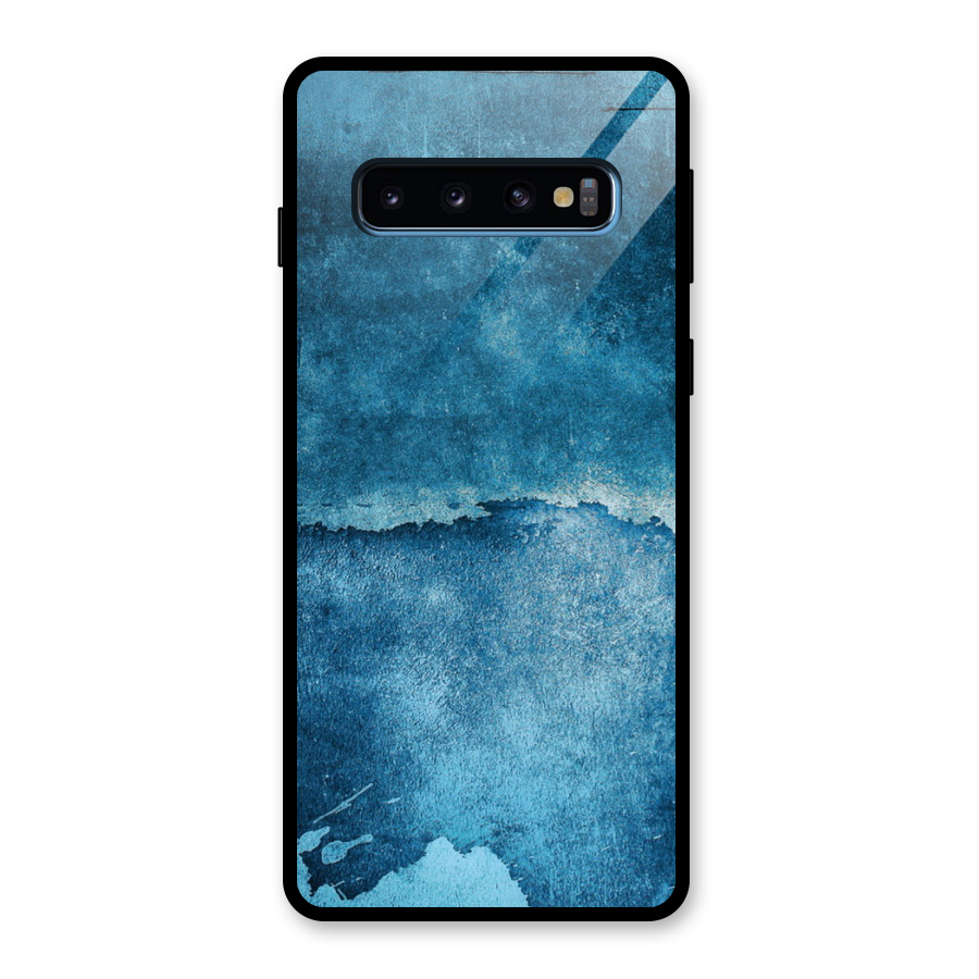 Blue Paint Wall Glass Back Case for Galaxy S10