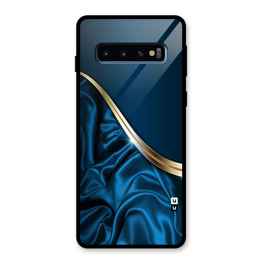 Blue Smooth Flow Glass Back Case for Galaxy S10