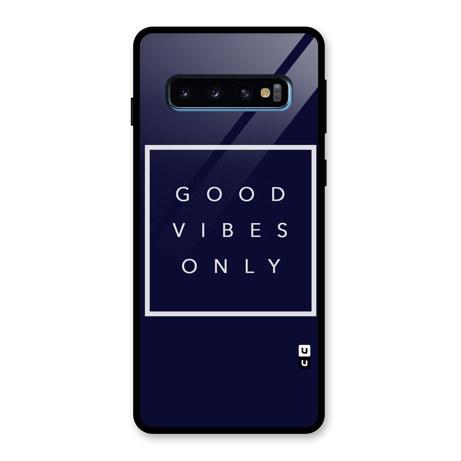 Blue White Vibes Glass Back Case for Galaxy S10