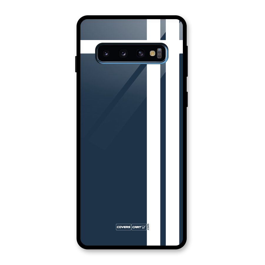 Blue and White Glass Back Case for Galaxy S10