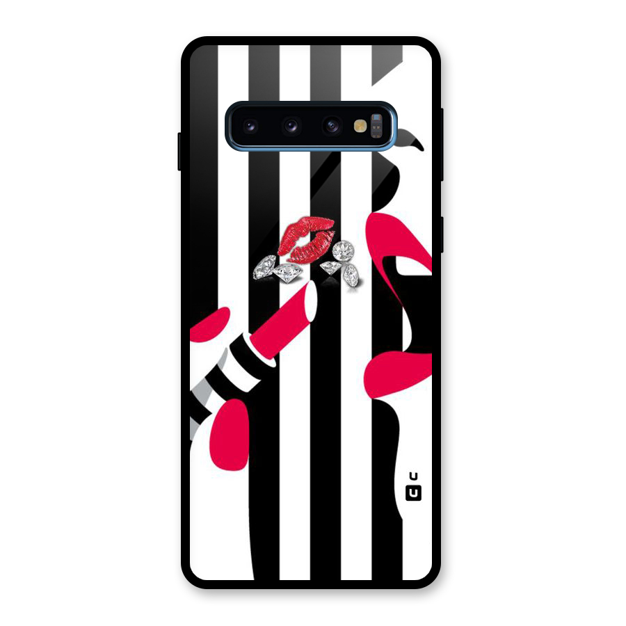 Bold Woman Glass Back Case for Galaxy S10