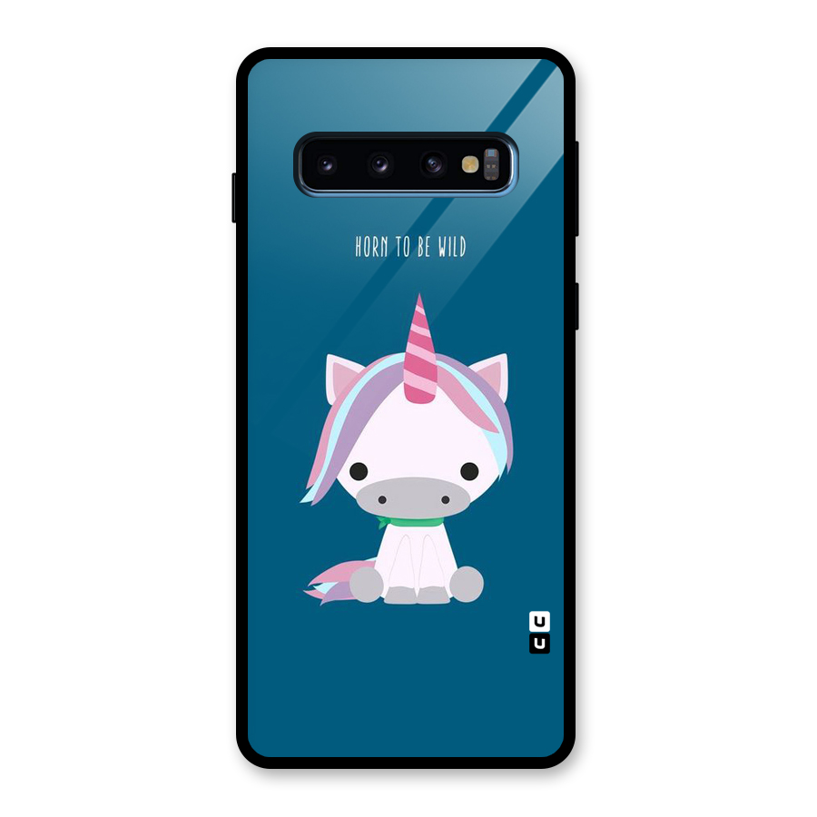 Born Wild Unicorn Glass Back Case for Galaxy S10