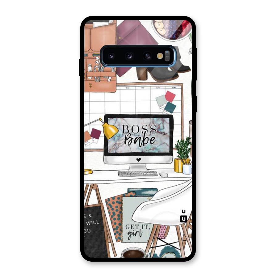 Boss Babe Glass Back Case for Galaxy S10