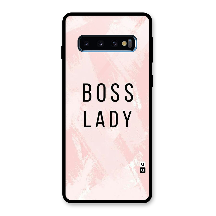 Boss Lady Pink Glass Back Case for Galaxy S10