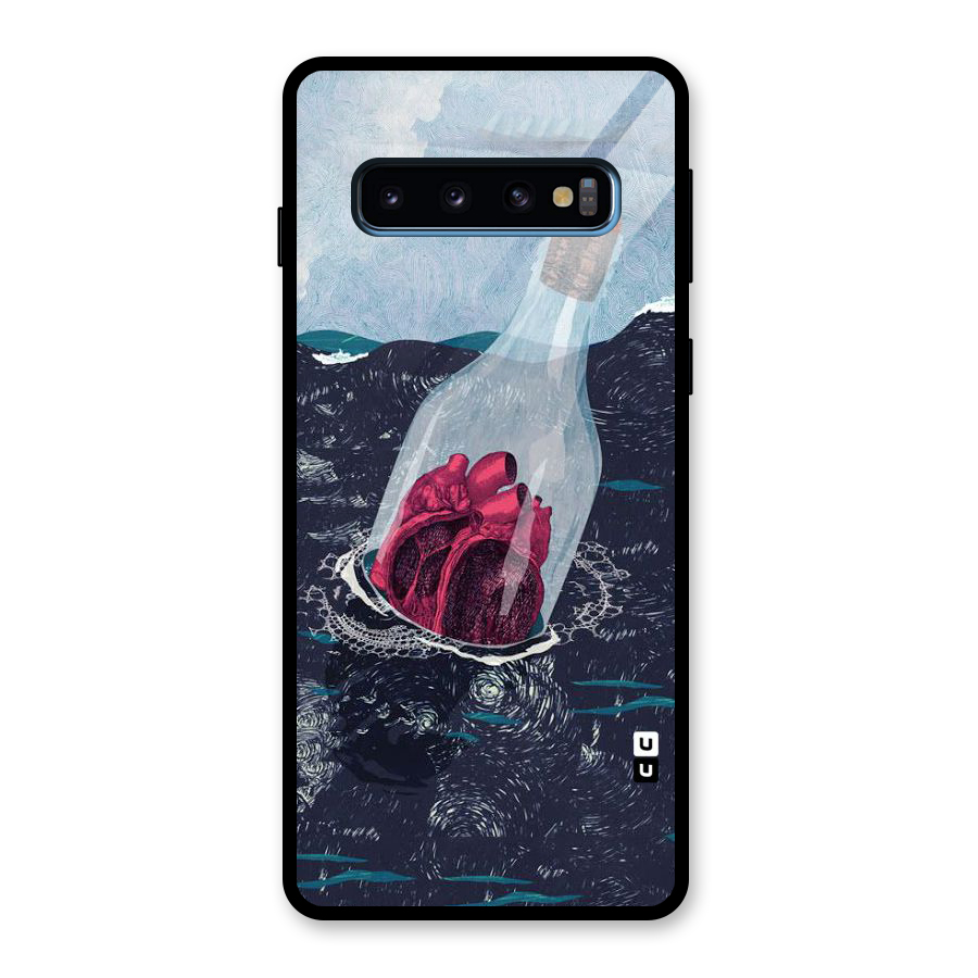 Bottle Heart Glass Back Case for Galaxy S10