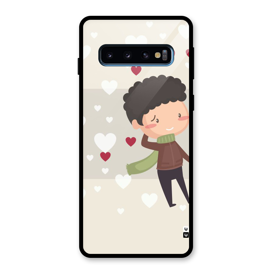 Boy in love Glass Back Case for Galaxy S10