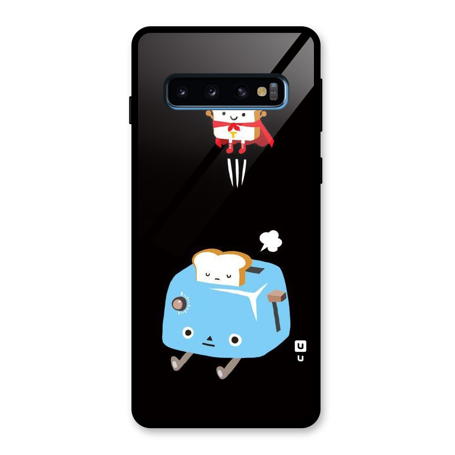 Bread Toast Glass Back Case for Galaxy S10