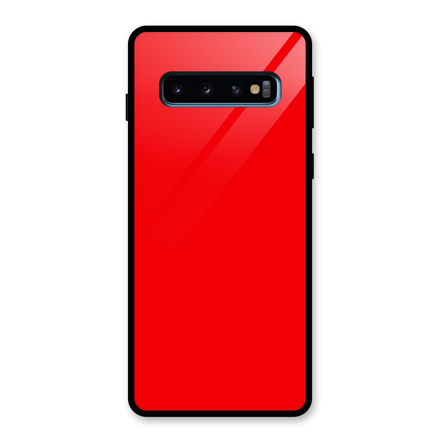 Bright Red Glass Back Case for Galaxy S10