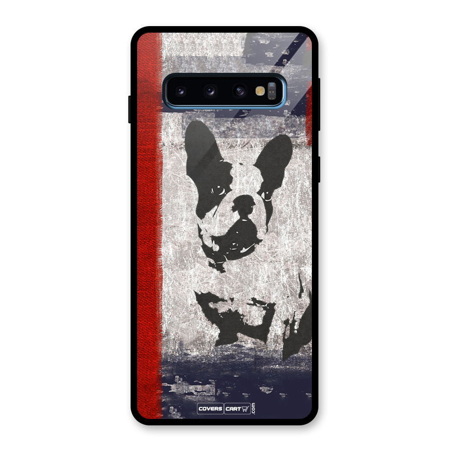 Bull Dog Glass Back Case for Galaxy S10