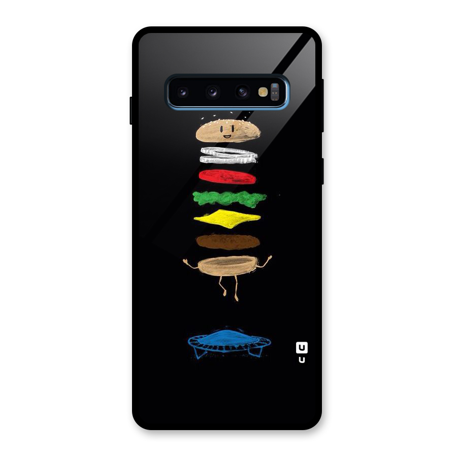 Burger Jump Glass Back Case for Galaxy S10