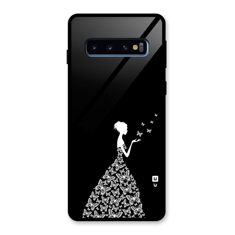 Butterfly Dress Glass Back Case for Galaxy S10