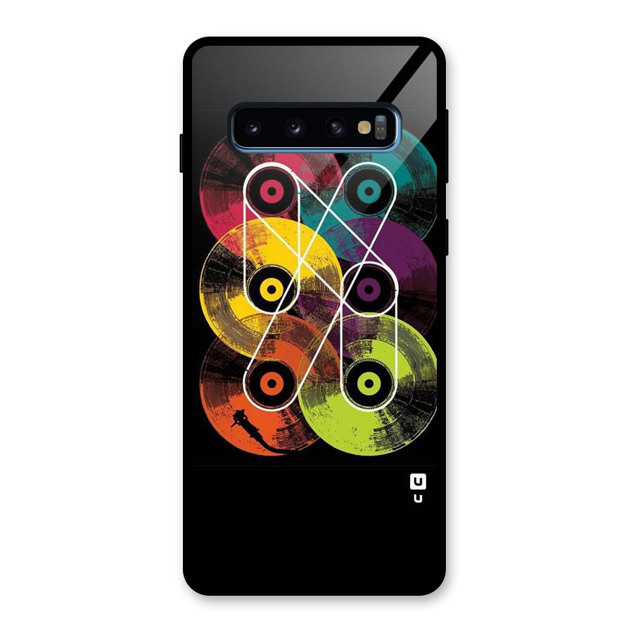 CD Tapes Glass Back Case for Galaxy S10