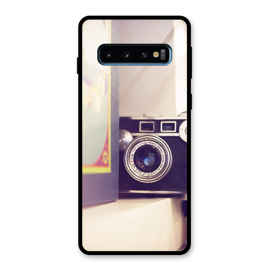 Camera Vintage Pastel Glass Back Case for Galaxy S10