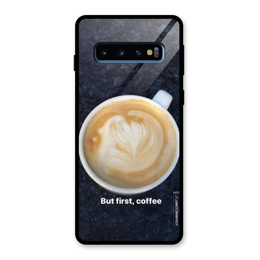 Cappuccino Coffee Glass Back Case for Galaxy S10