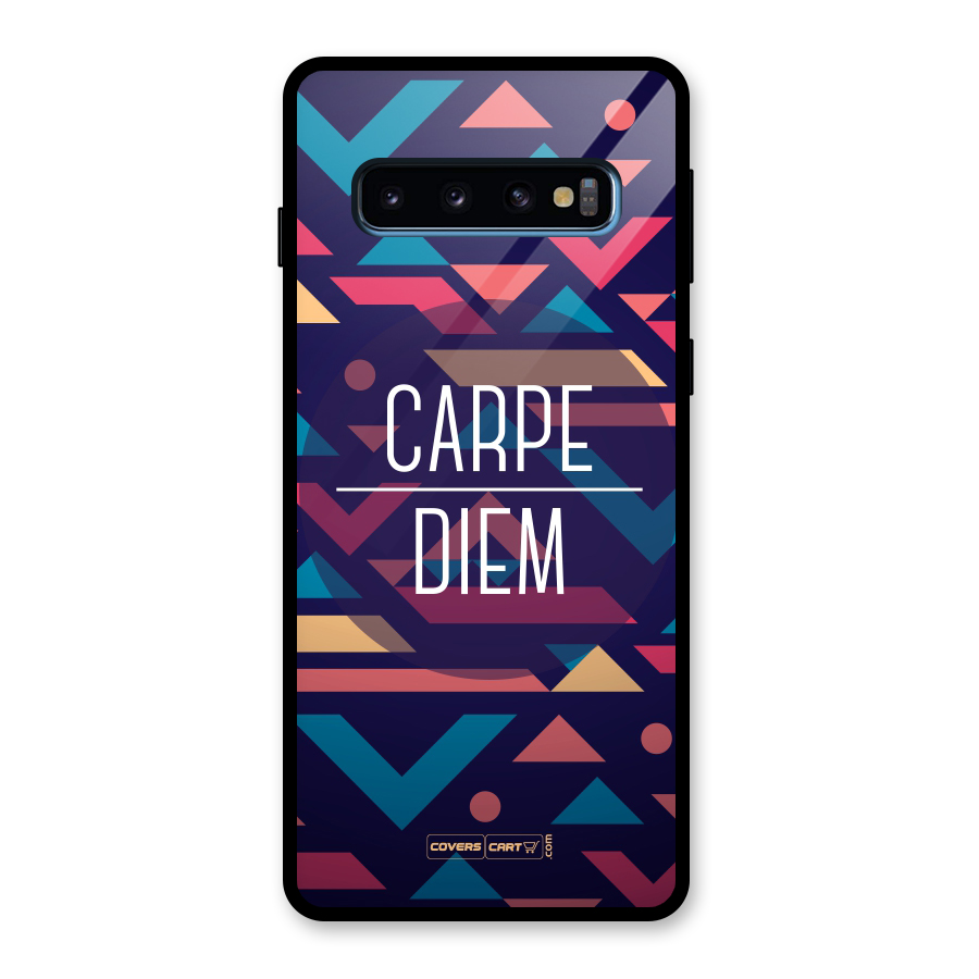 Carpe Diem Glass Back Case for Galaxy S10