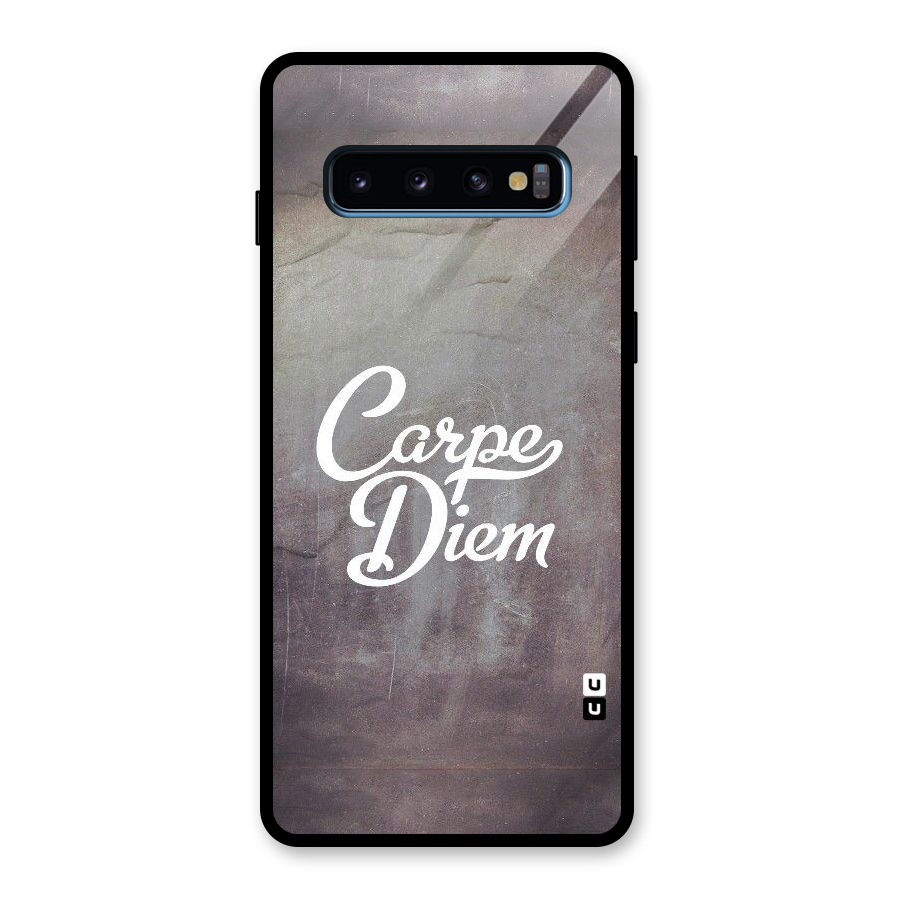 Carpe Diem Rugged Glass Back Case for Galaxy S10