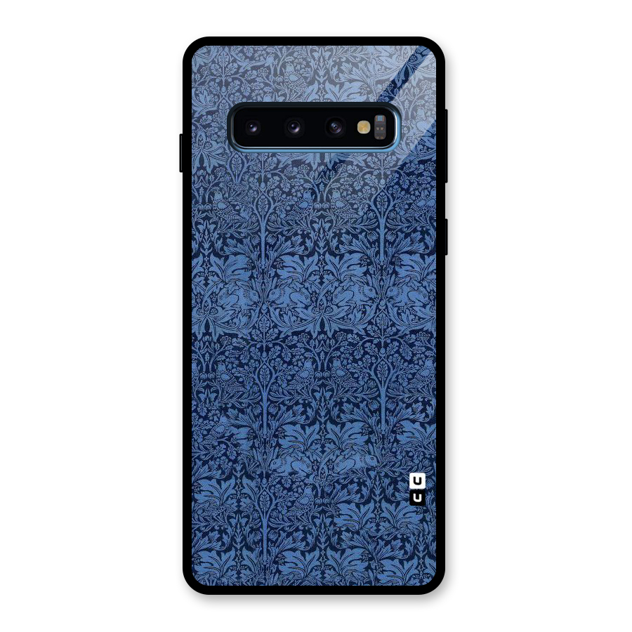 Carving Design Glass Back Case for Galaxy S10