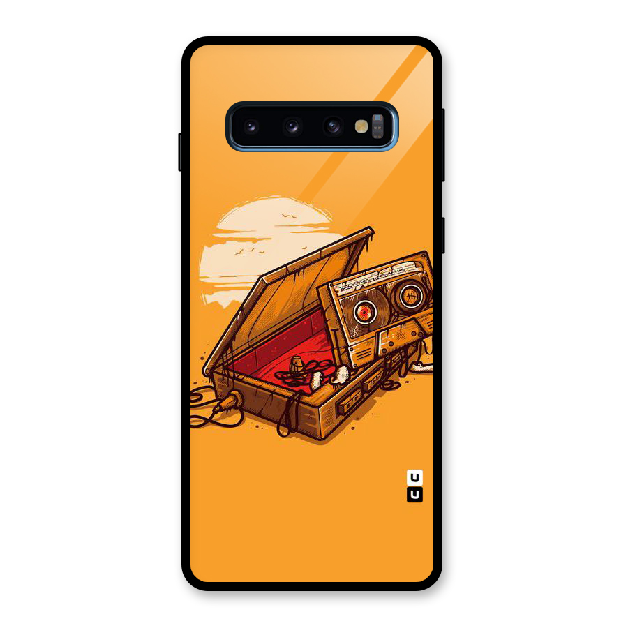 Casette Box Glass Back Case for Galaxy S10