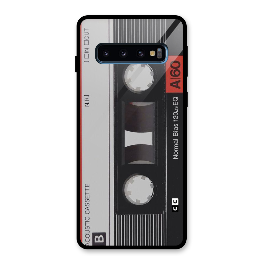 Casette Design Glass Back Case for Galaxy S10