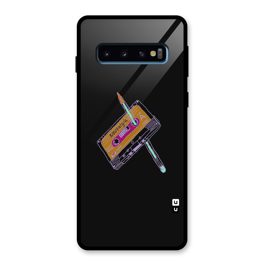 Casette Nostalgia Glass Back Case for Galaxy S10
