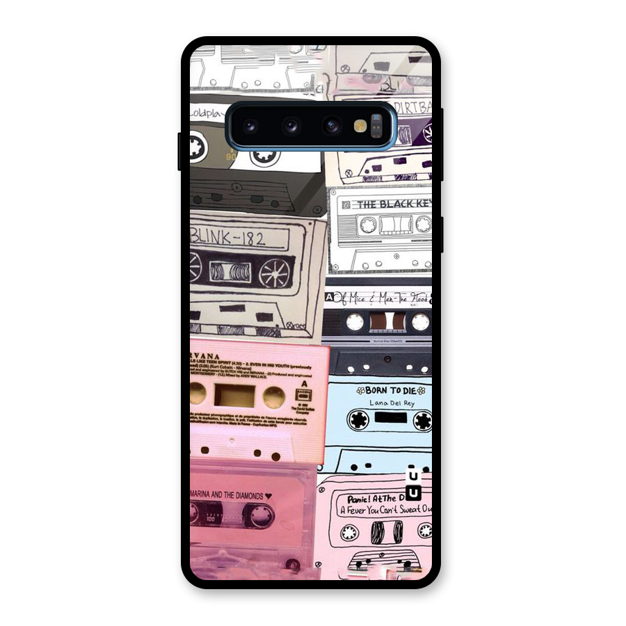 Casette Rolling Glass Back Case for Galaxy S10