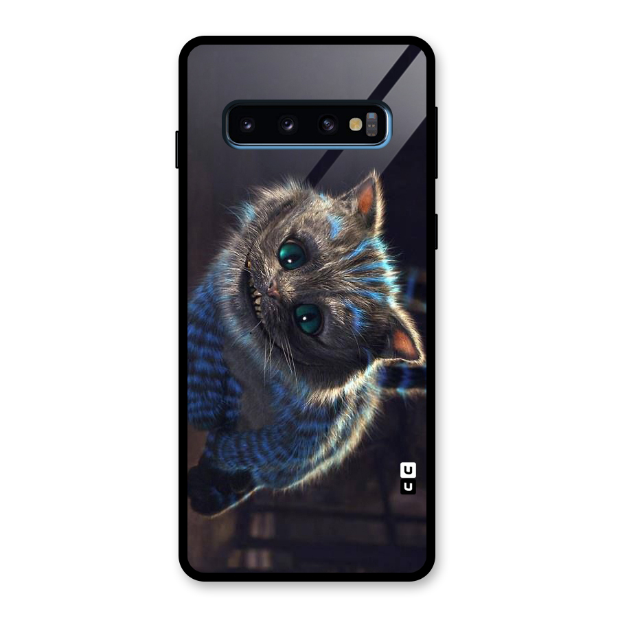 Cat Smile Glass Back Case for Galaxy S10