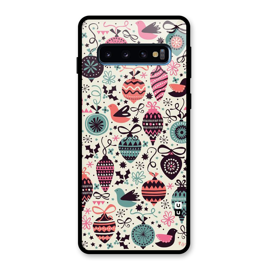 Celebration Pattern Glass Back Case for Galaxy S10