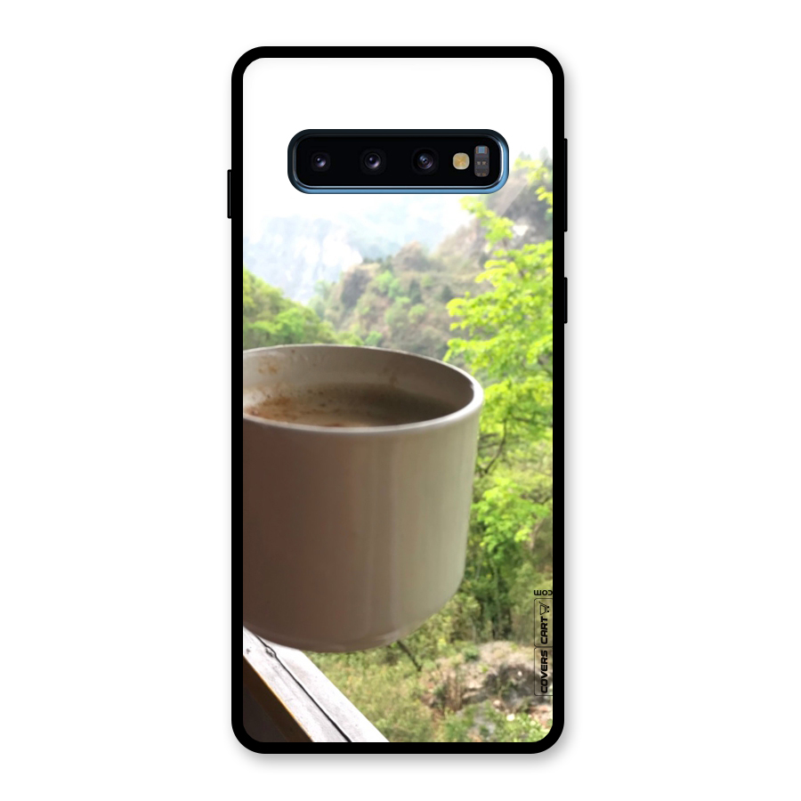 Chai With Mountain View Glass Back Case for Galaxy S10