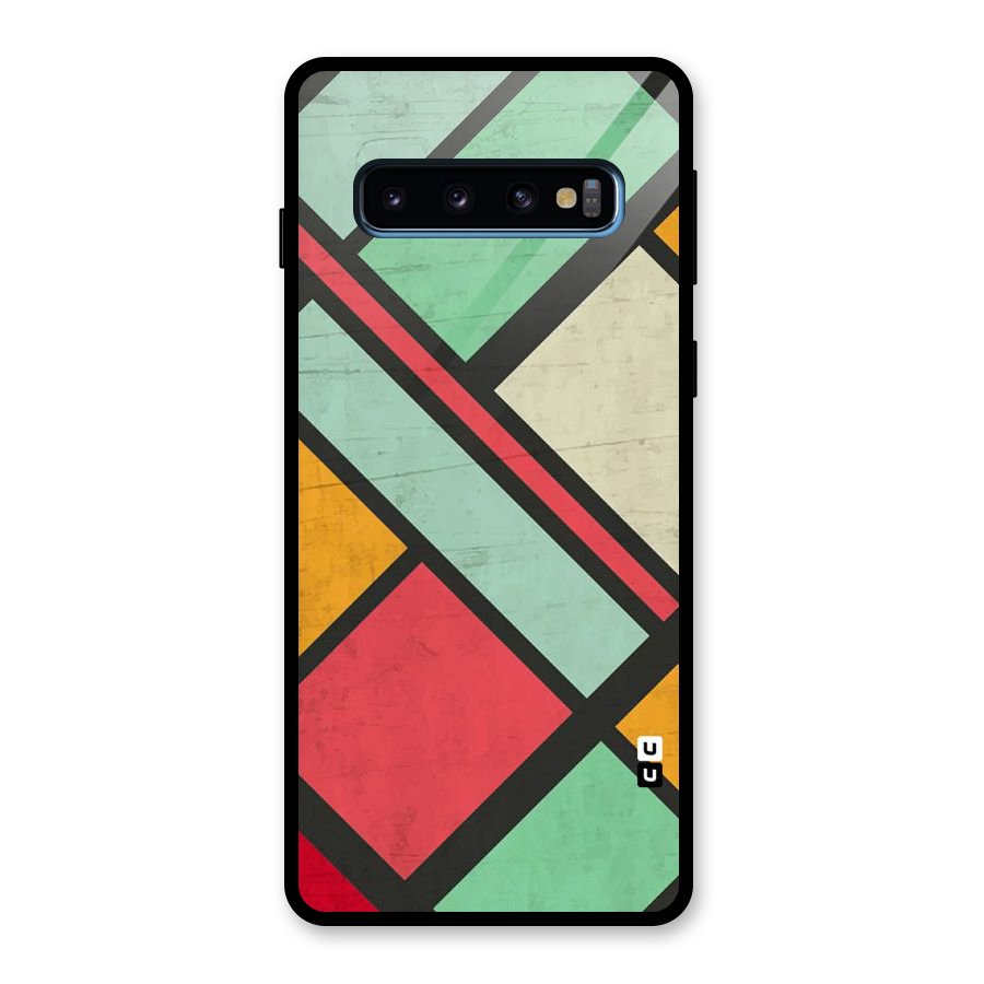 Check Colors Glass Back Case for Galaxy S10