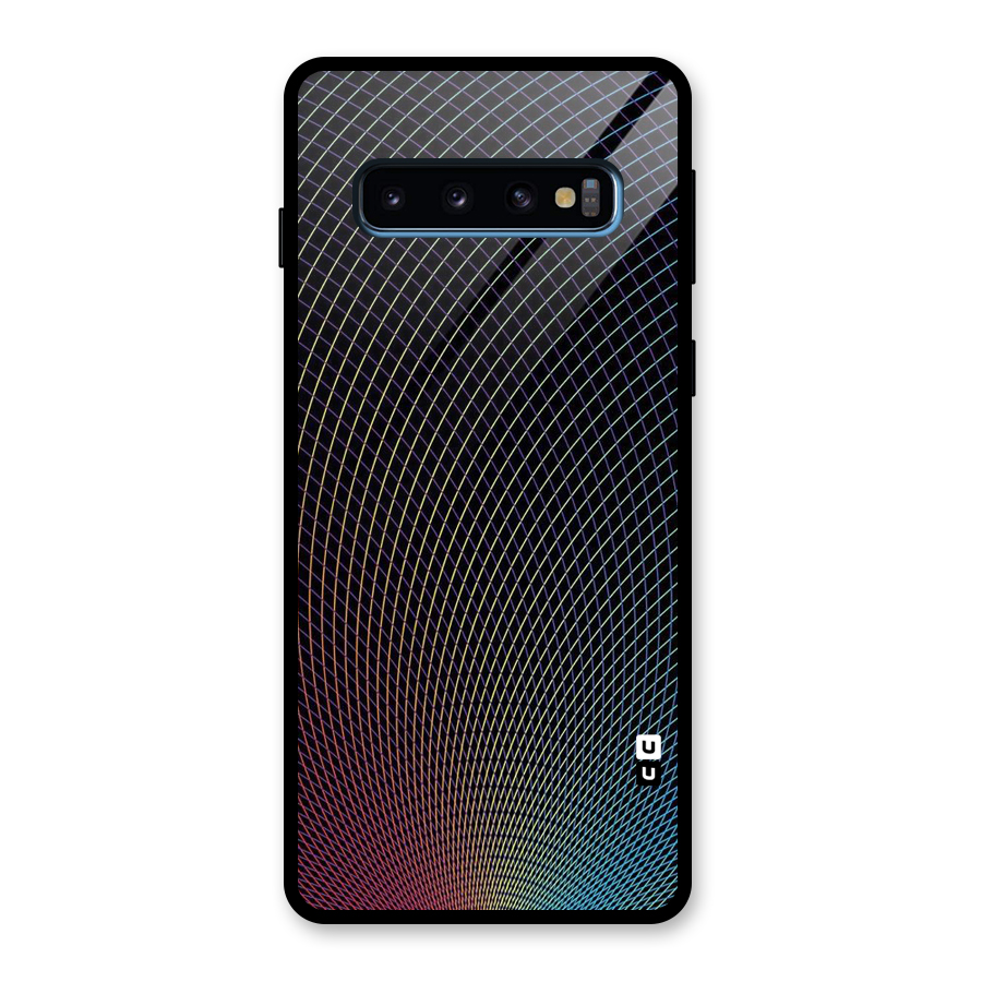 Check Swirls Glass Back Case for Galaxy S10
