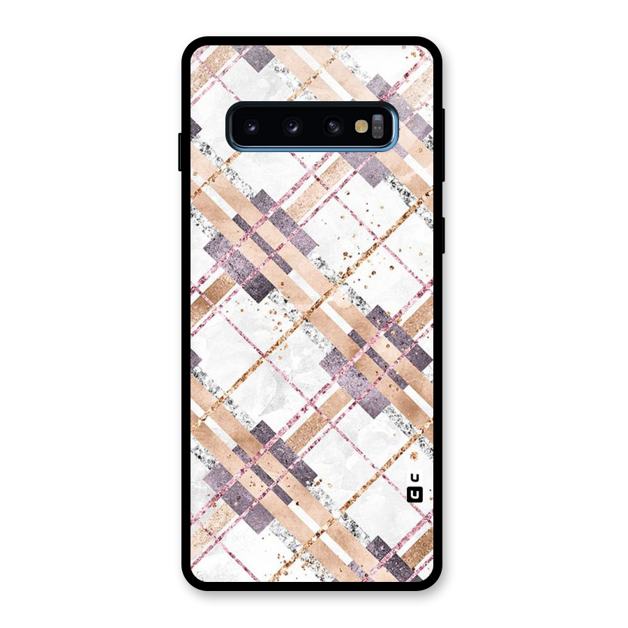 Check Trouble Glass Back Case for Galaxy S10