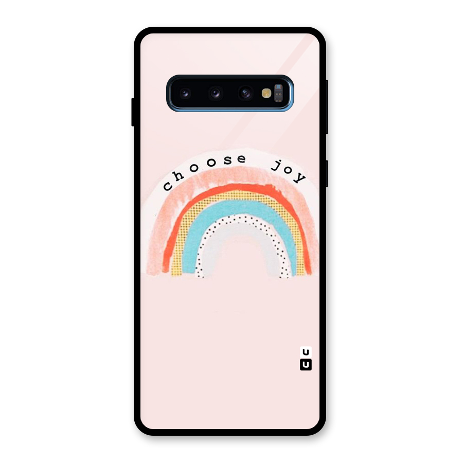 Choose Joy Glass Back Case for Galaxy S10