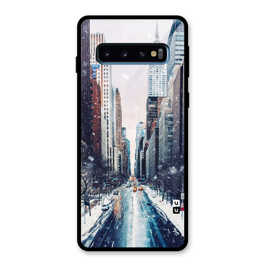 City Snow Glass Back Case for Galaxy S10