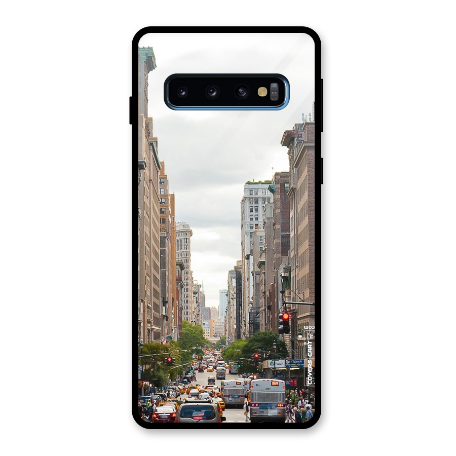 City Street View Glass Back Case for Galaxy S10