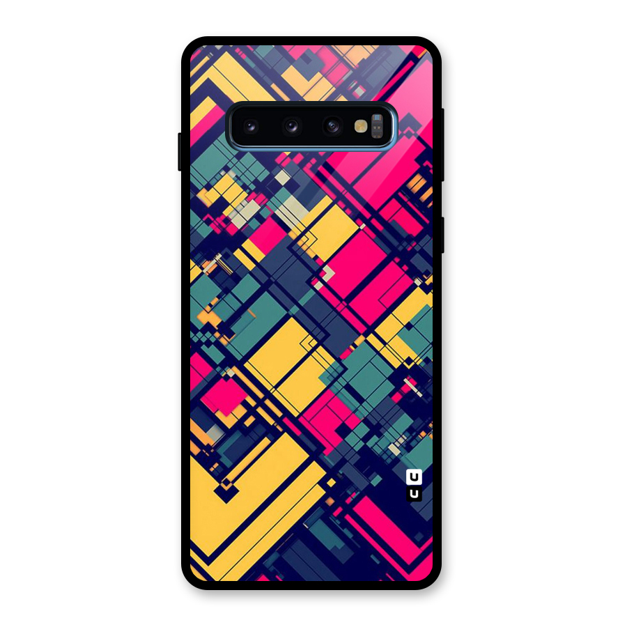 Classic Abstract Coloured Glass Back Case for Galaxy S10