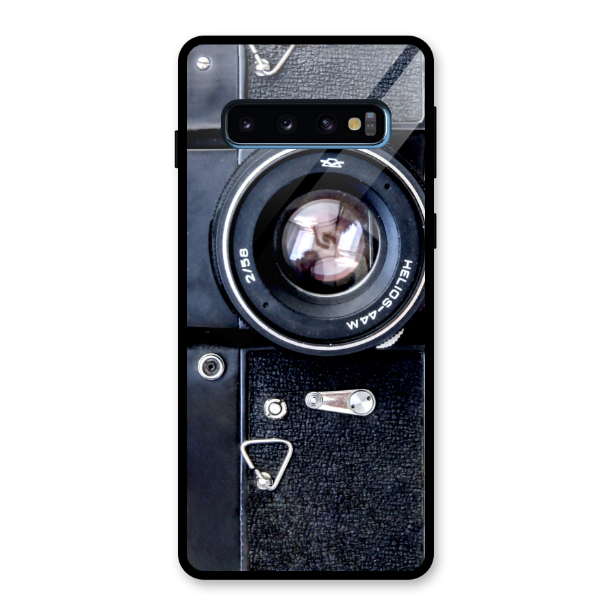 Classic Camera Glass Back Case for Galaxy S10