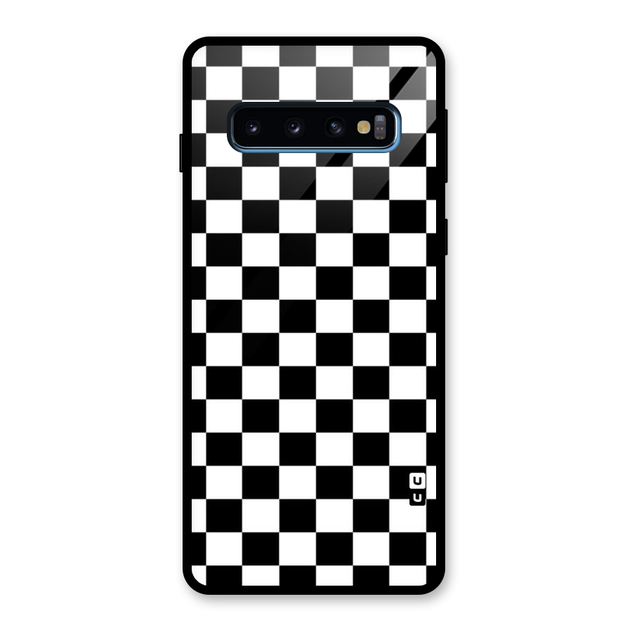 Classic Check Glass Back Case for Galaxy S10