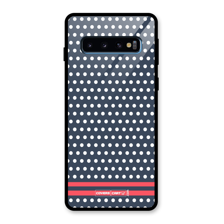 Classic Polka Dots Glass Back Case for Galaxy S10