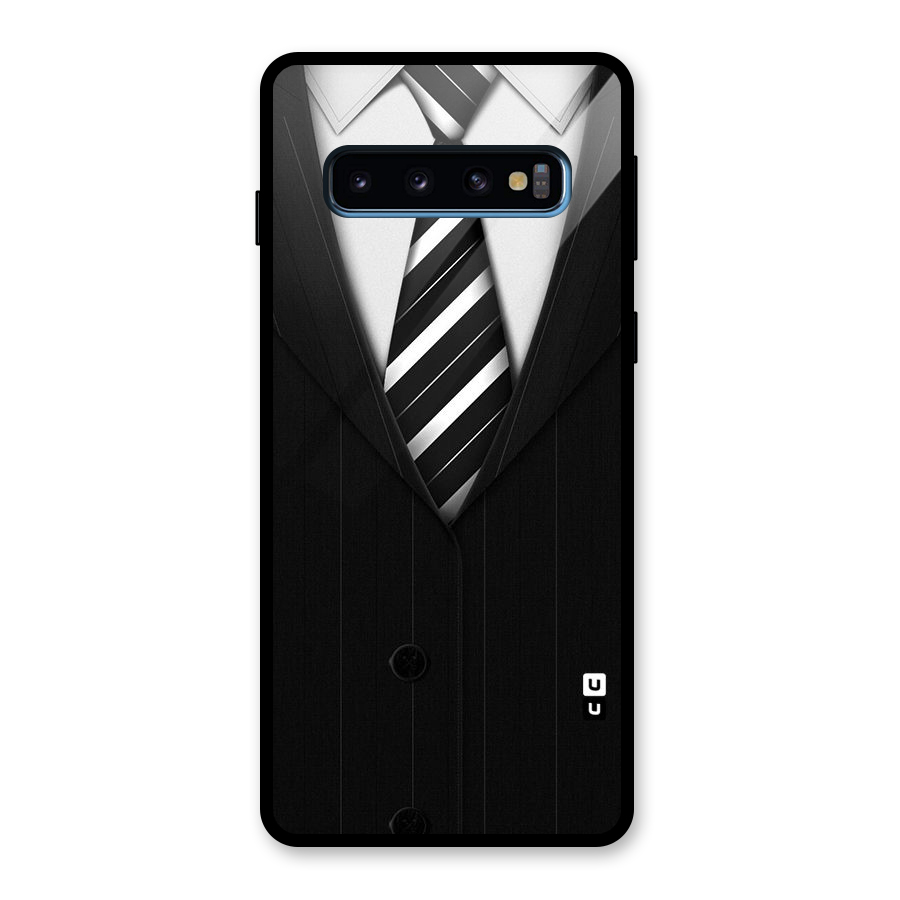 Classic Ready Suit Glass Back Case for Galaxy S10