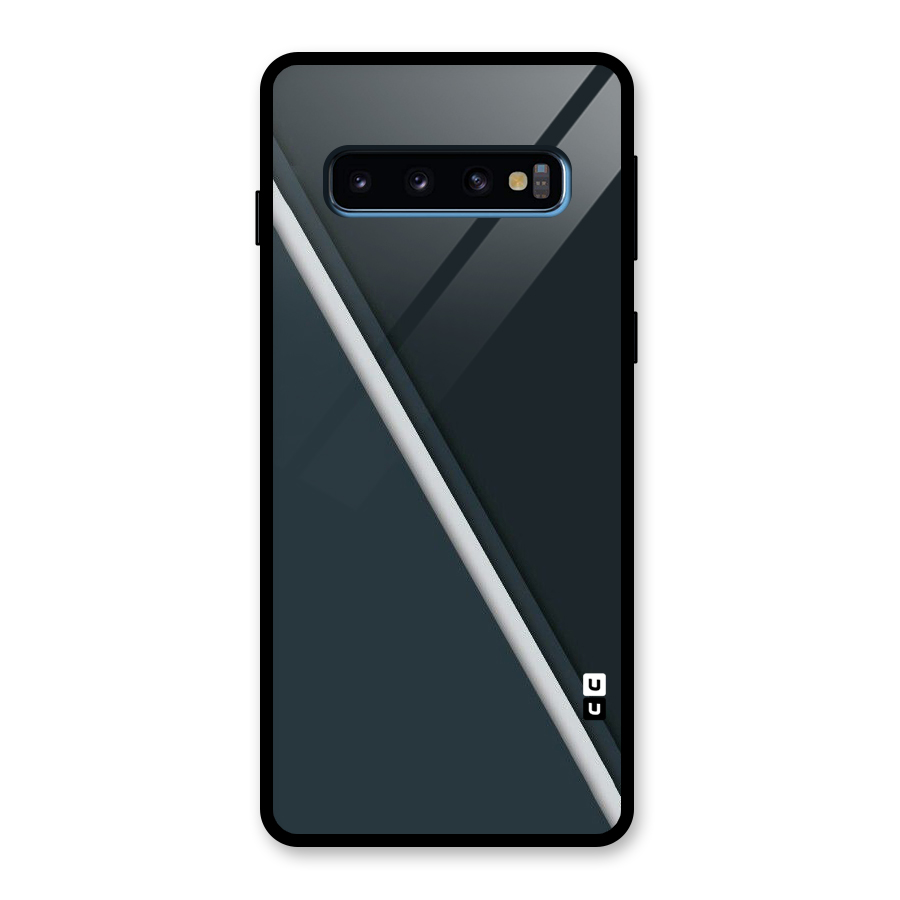 Classic Single Stripe Glass Back Case for Galaxy S10