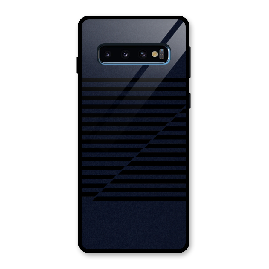 Classic Stripes Cut Glass Back Case for Galaxy S10