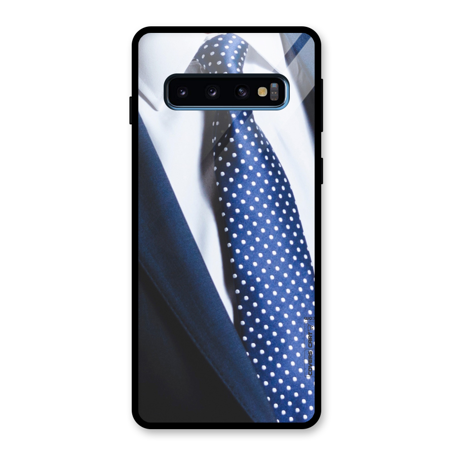 Classy Tie Glass Back Case for Galaxy S10