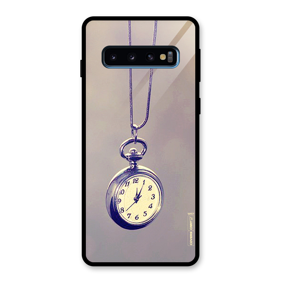 Clock Locket Glass Back Case for Galaxy S10