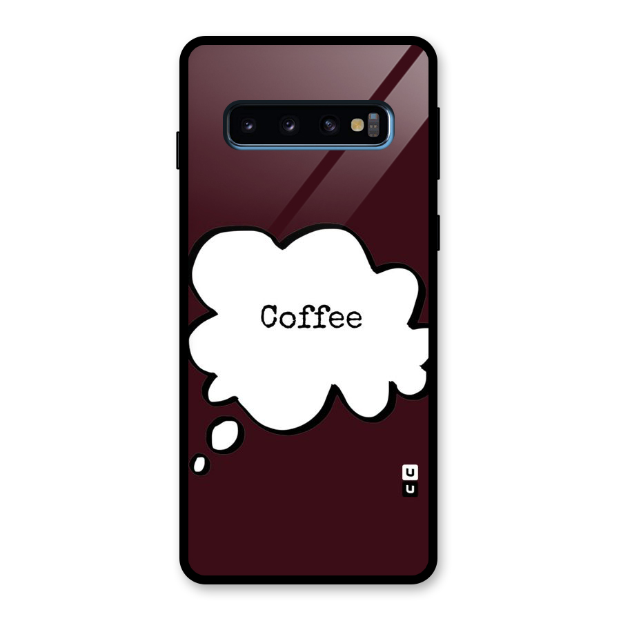 Coffee Bubble Glass Back Case for Galaxy S10