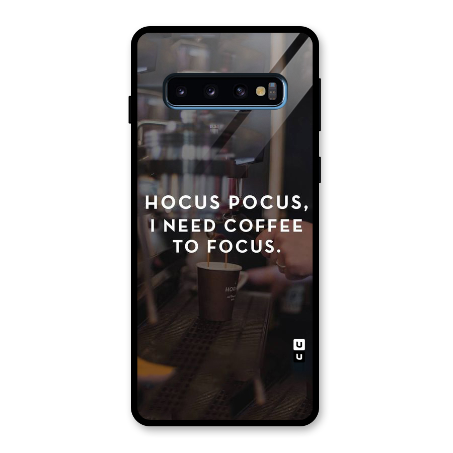 Coffee Focus Glass Back Case for Galaxy S10
